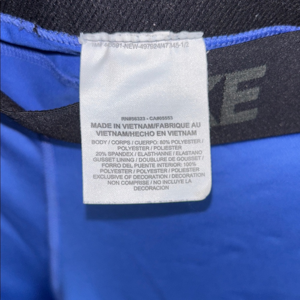 Nike Capris Blue Cropped Leggings Size Medium Activewear - Picture 4 of 9